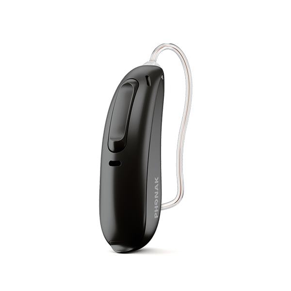 Phonak lumity hearing aid in velvet black