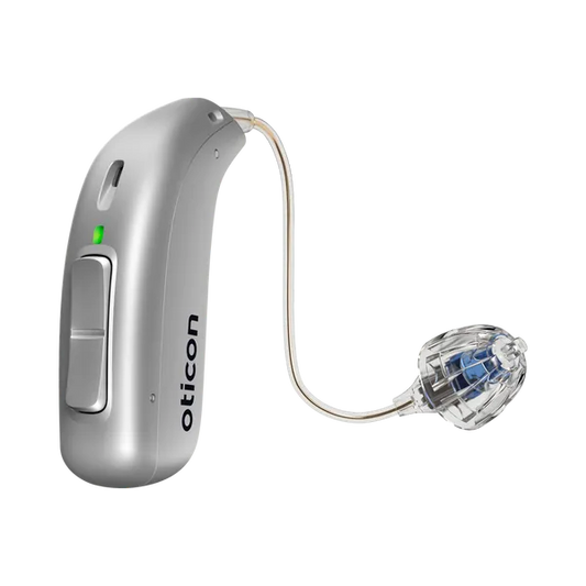miniRITE_R_H1-2023_Left_C091SilverGrey_LEDgreen_Speaker60_OpenBassDome_900x900px_Original-file.webp