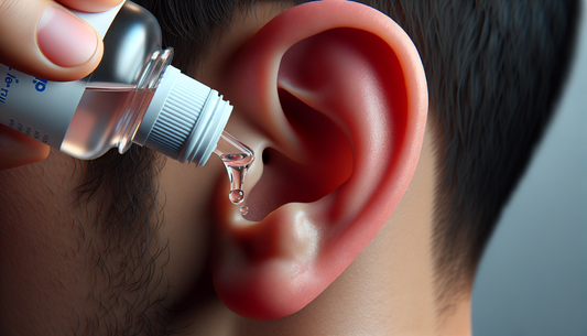 Illustration of hydrogen peroxide solution for earwax removal