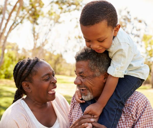 Grandparents laughing