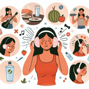 Illustration of preventive measures for ear health.