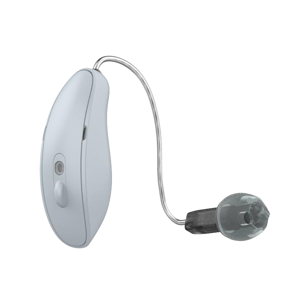 Starkey Omega mRIC hearing aid in white