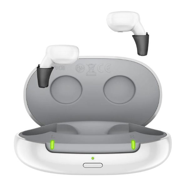 Wireless earbuds with charging case 