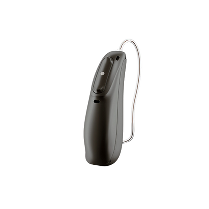 Hearing aid in black velvet