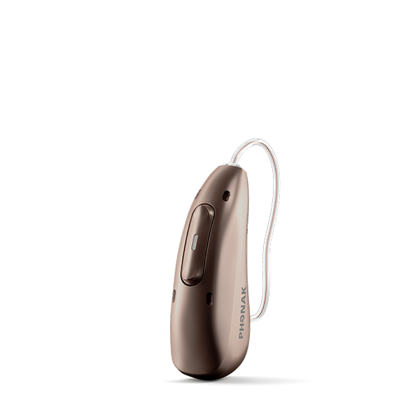 Hearing aid in chestnut