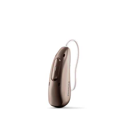 Hearing aid in chestnut