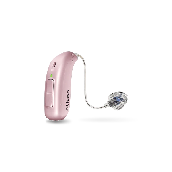 Oticon real hearing aid in pink