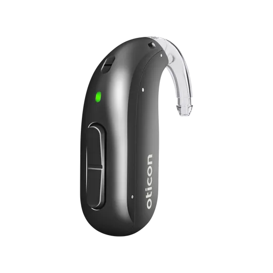 Oticon Intent miniBTE in Diamond Black