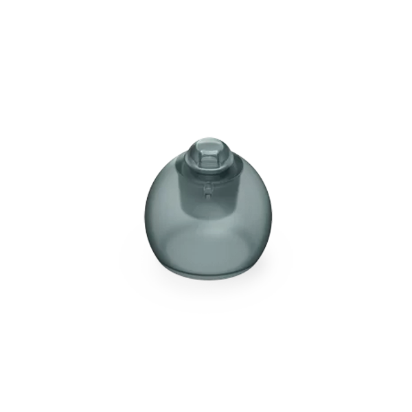 Clear plastic suction cup on a white background