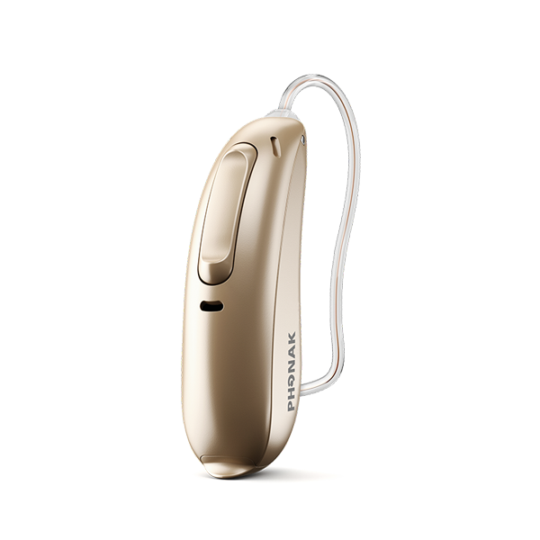 Phonak lumity hearing aid in beige