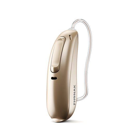 Phonak lumity hearing aid in beige