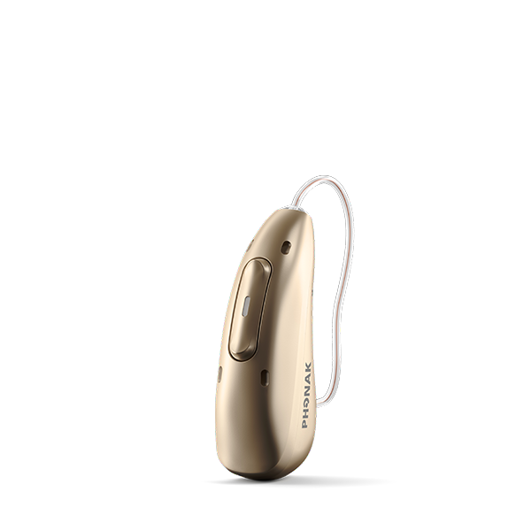 Hearing aid in sand beige