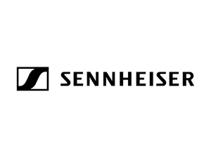 Sennheiser logo on a white background