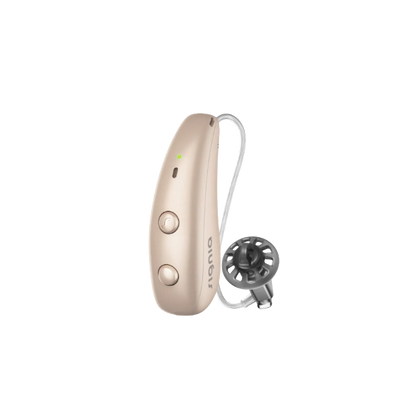 Signia Pure Charge&Go MaX hearing aid in Beige.