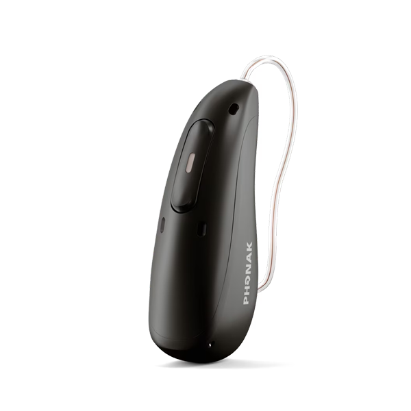 Hearing aid in velvet black 