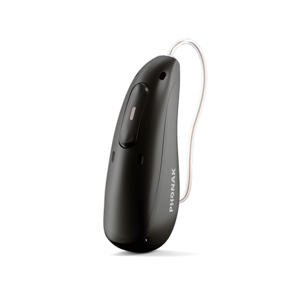 Hearing aid in velvet black 
