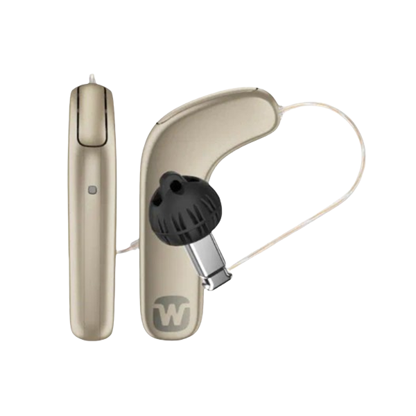 Widex Smart RIC hearing aid in honey blonde