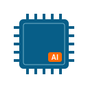 Ai chip badge icon