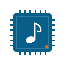 Audio music chip icon