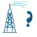 Broadcast tower hearing aid icon