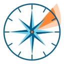 Compass spotlight icon branded