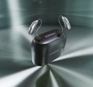 Phonak EON charging case with hearing aids