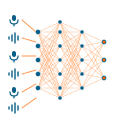 Ml audio dataset network inverted icon