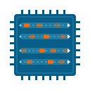 Parallel pipeline chip icon
