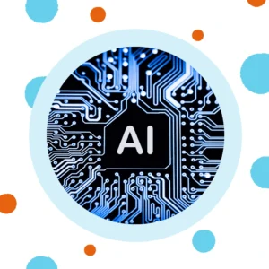 A computer grid shows the letters, "AI."