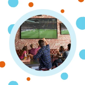 People watch sports at a bar.