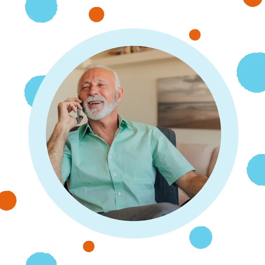 A man tries to hear better.