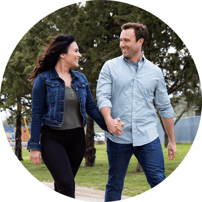 Couple outside enjoying fresh air together