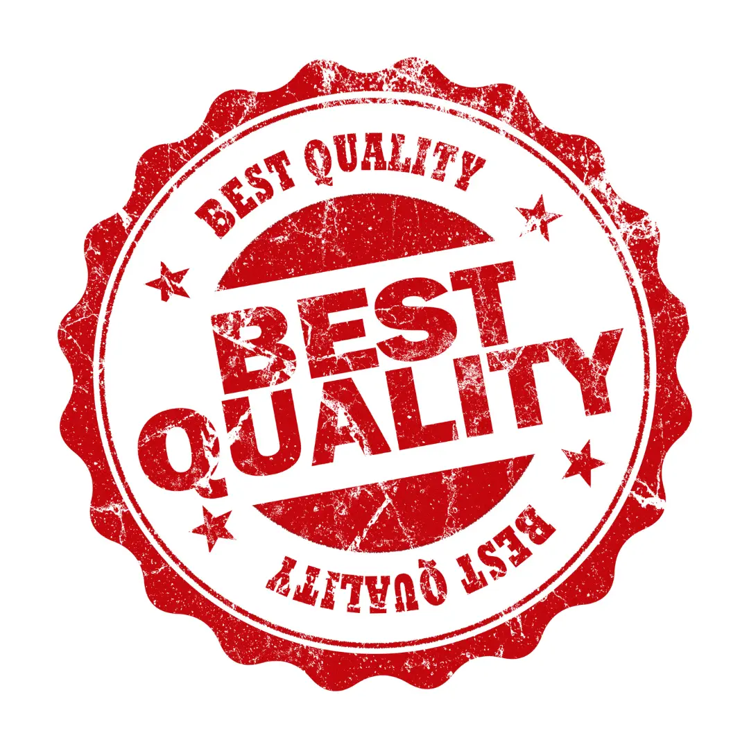 A red logo that says “Best Quality” sits on a white background.