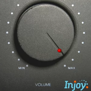 A volume control is turned to the highest level. 