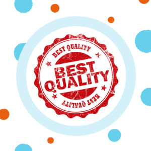 A red "Best Quality" stamp sits on a white background.
