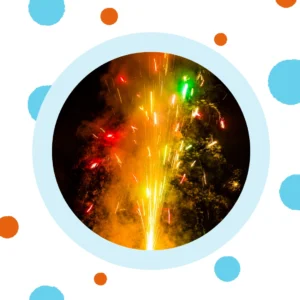 A firecracker exploding in the night.