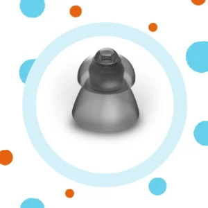 A Phonak power dome sits on a white background. 