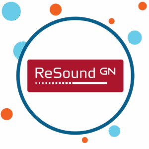 ReSound logo sits on a circle