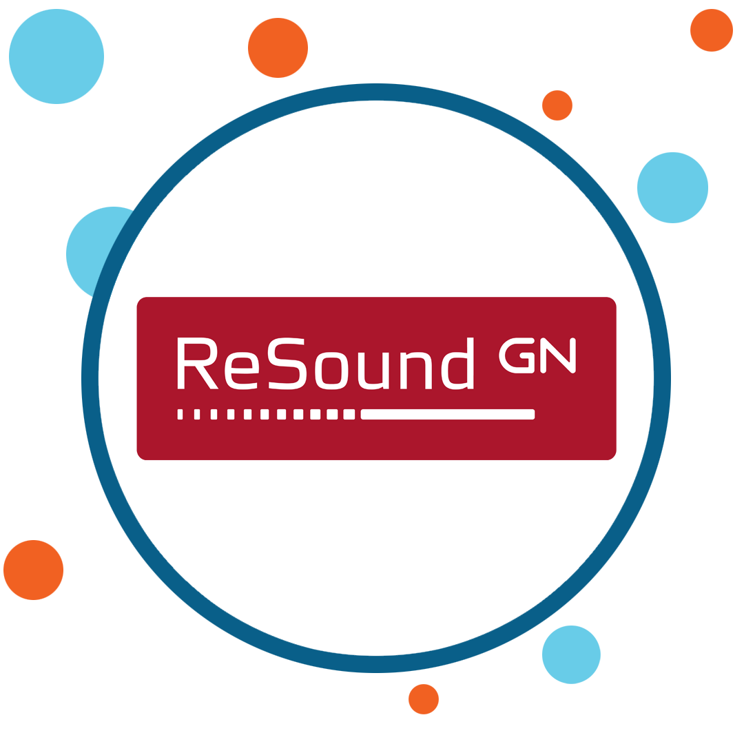 ReSound logo sits on a circle