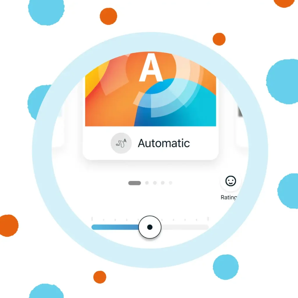A phone screen shows an app.